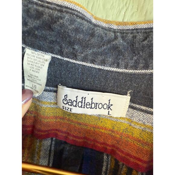 Vintage 90s Saddlebrook Men's Button Up, Large - Picture 4 of 4